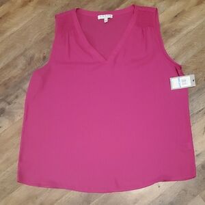 NWT Chaus XL Women's Pink Sleeveless Blouse